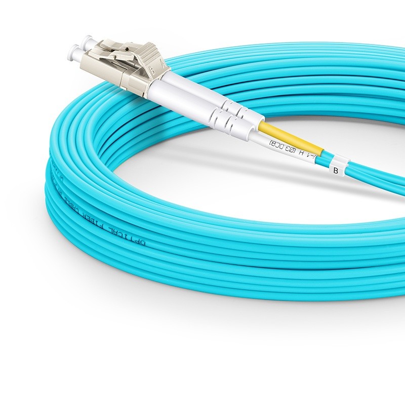 ekivalan Jarretière zip 2,0mm OM3 50/125 SC-UPC/ST-UPC LSZH aqua 30m