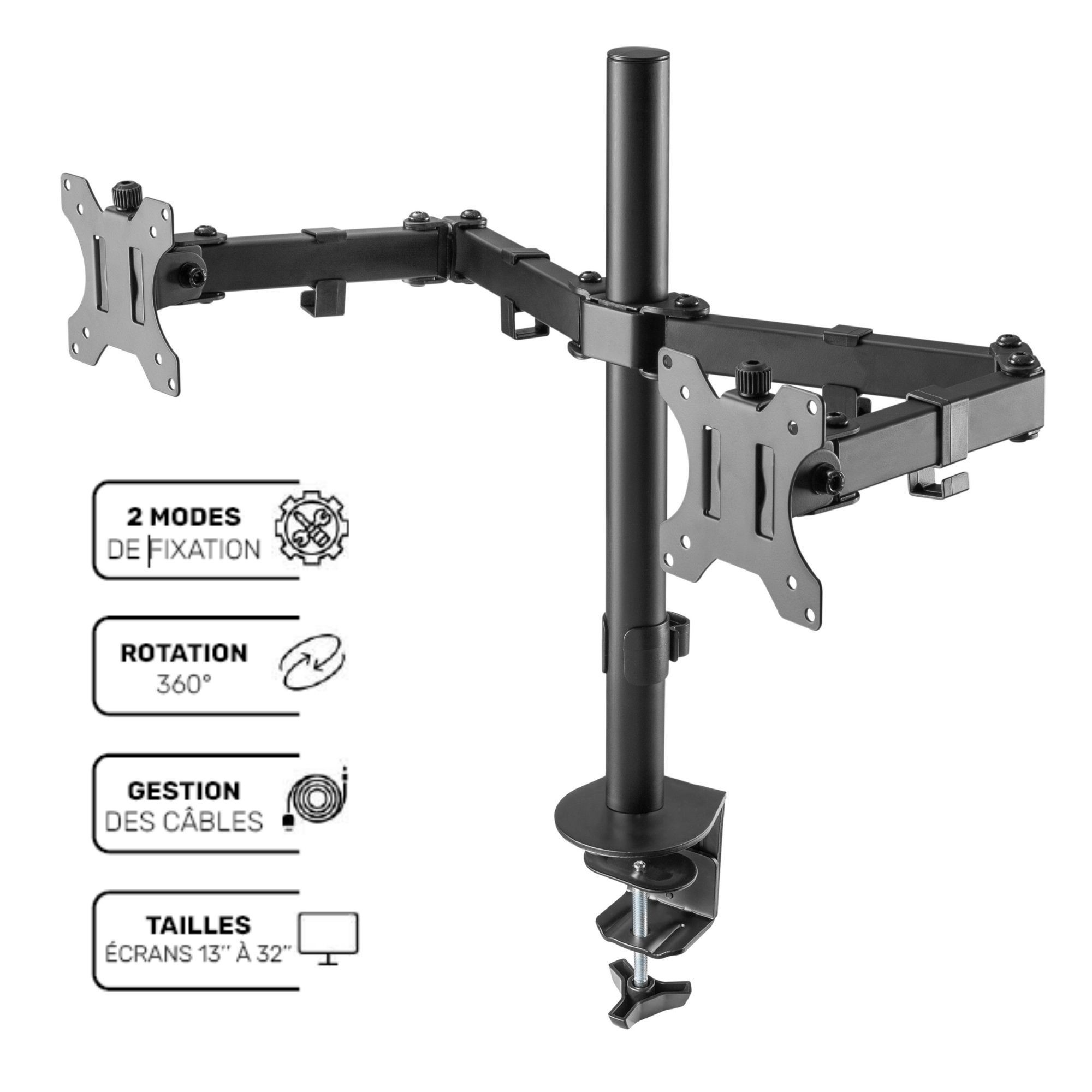 D2 Diffusion Support moniteur double 13-32 Poids max 8 kg