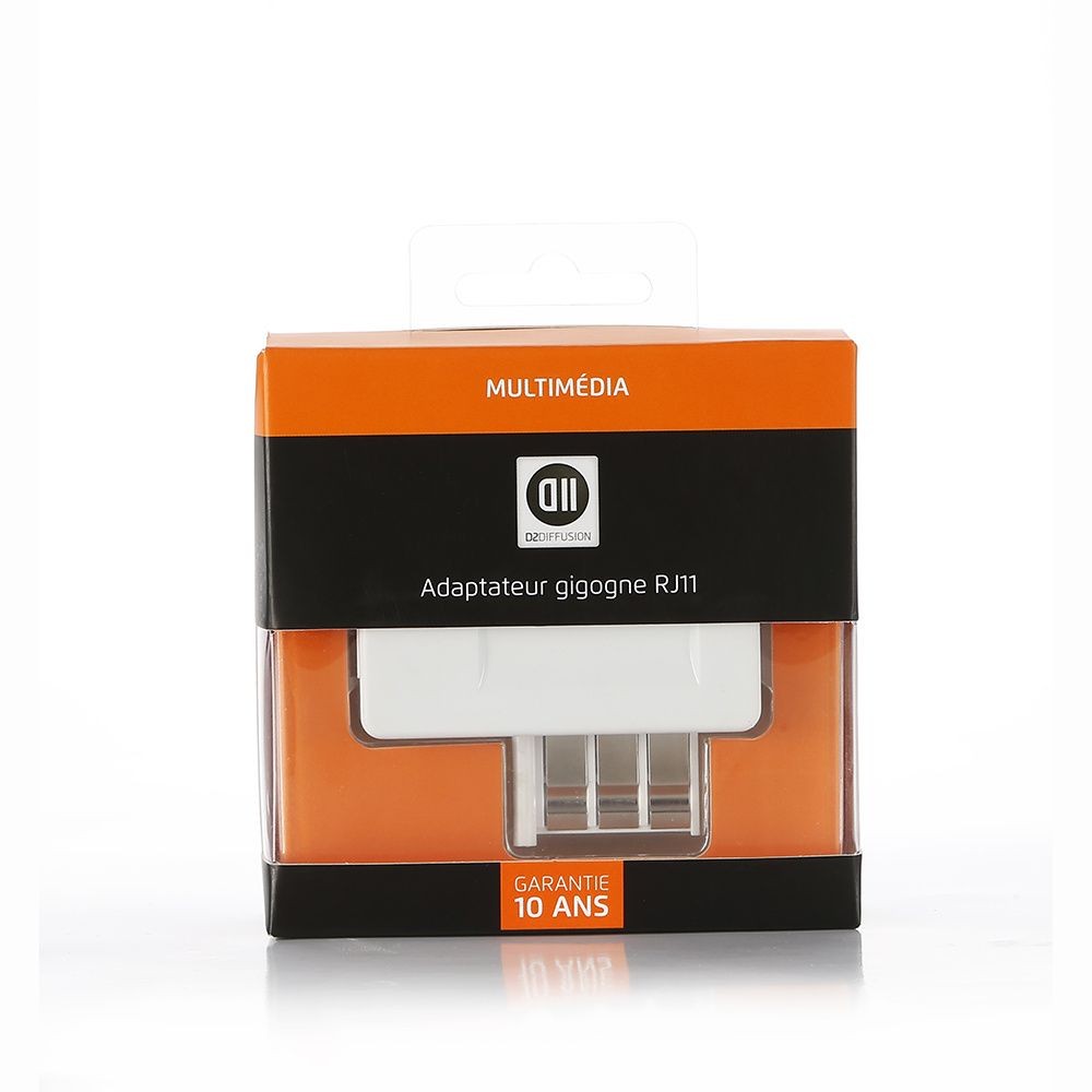 D2 Diffusion Prise Gigogne RJ11 (Blanc)