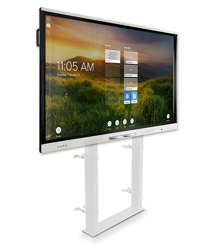 SMART Technologies ULC SMART Electric Height Adjustable Floor Stand FSE-500-W UL Listed Non-Locking White