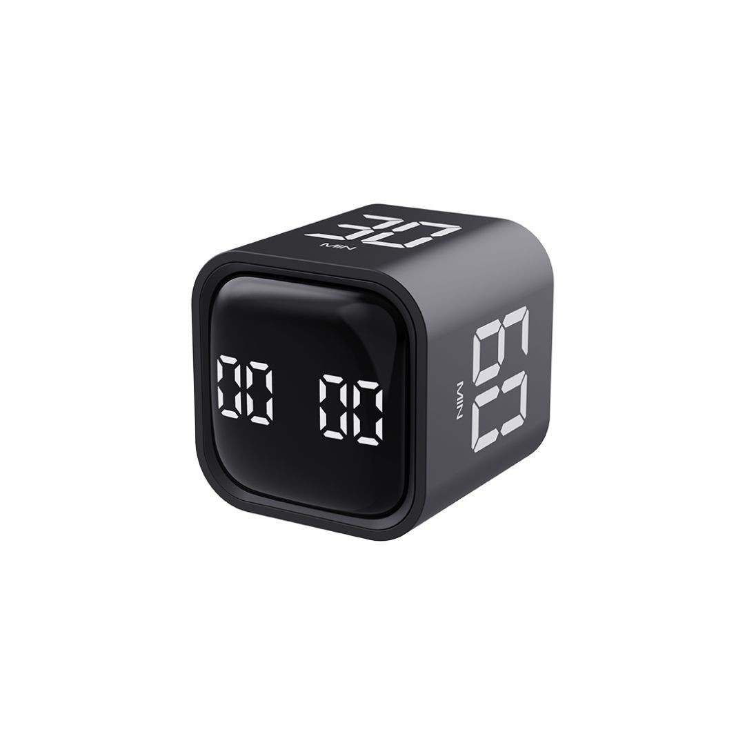WE Minuteur à gravité, 4 temps pré-définies, rechargeable, noir