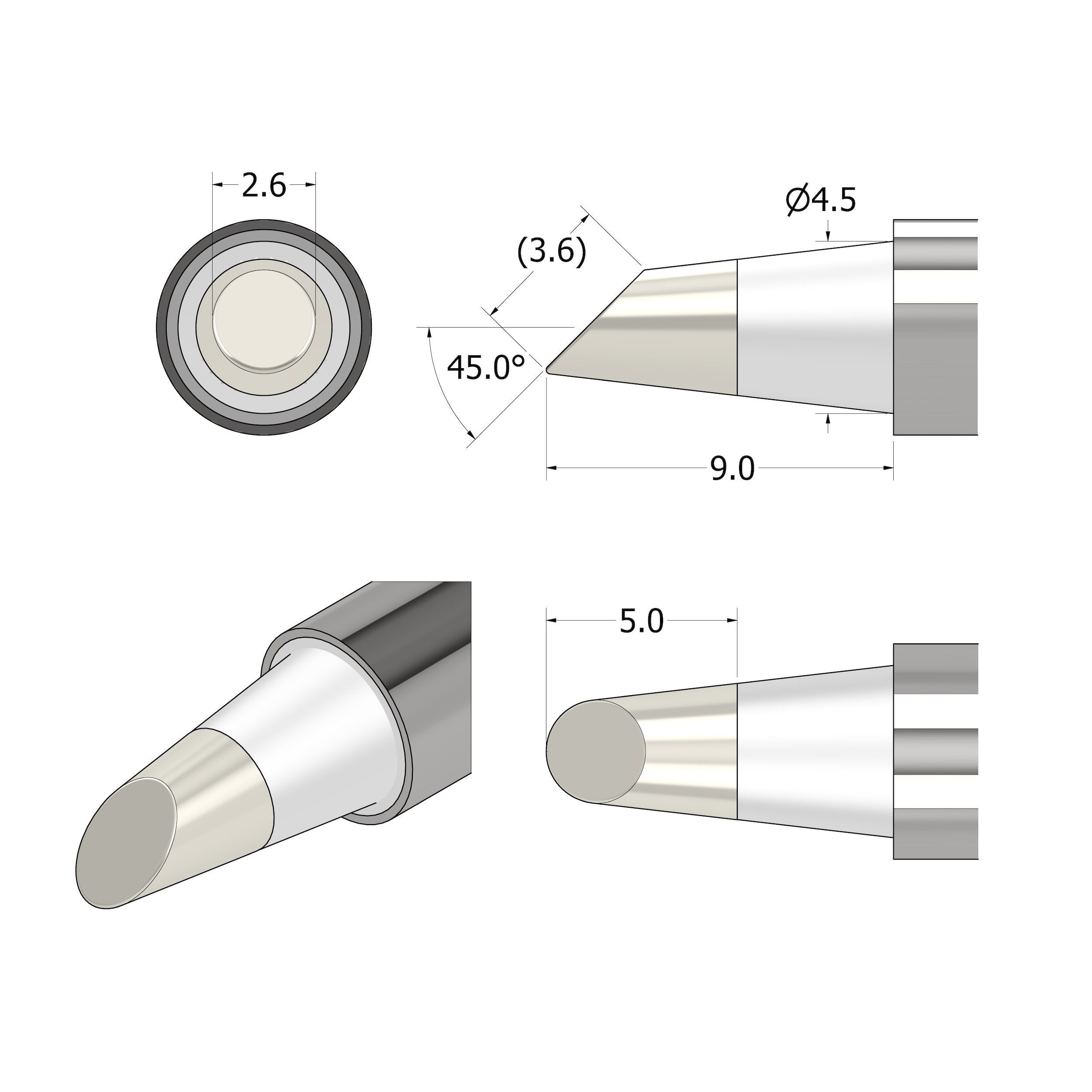 iFixit FixHub LÃ¶tspitze konisch-angeschrÃ¤gt 2