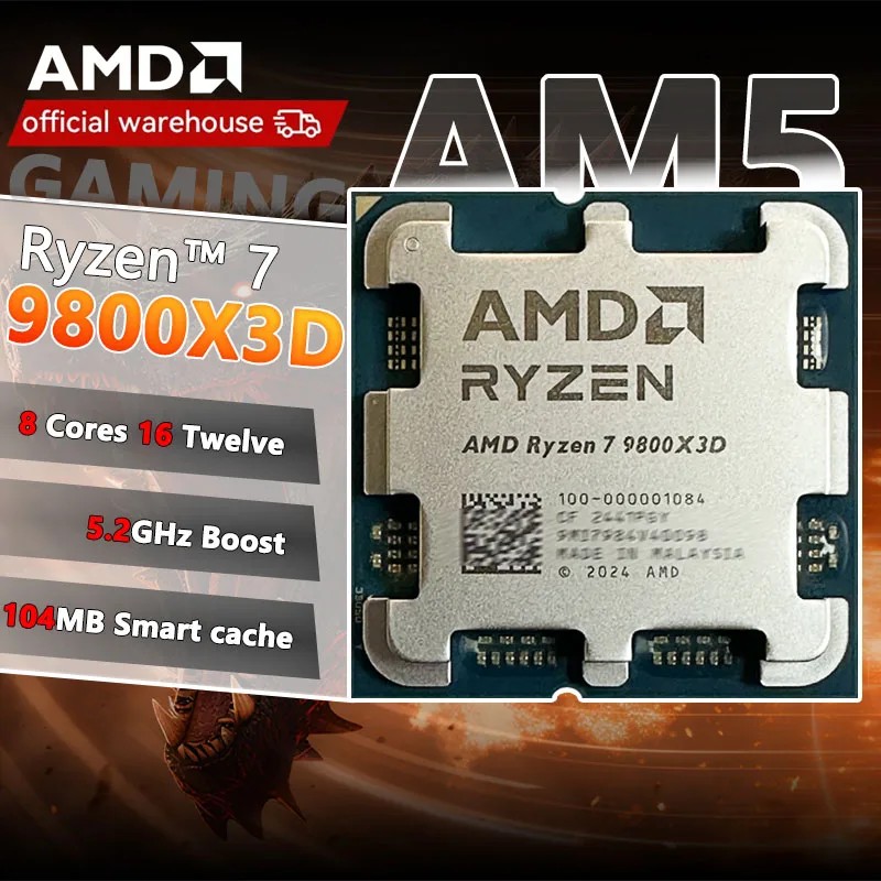 AMD Processeur Ryzen 7 9800X3D 5.