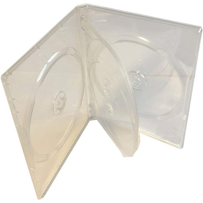 MediaRange DVD-Leerhülle 4 Discs,14mm,matt/transp.,Pack 100
