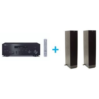 Yamaha Amplificateur Hi-Fi  R-N600A Noir + une paire d'enceintes colonne Klipsch Series RF-82 MKII noir