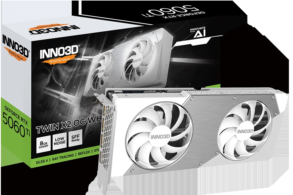 Inno3D GEFORCE RTX 5060 Ti 8Go TWIN X2 OC GDDR7 3xDP 1xHDMI