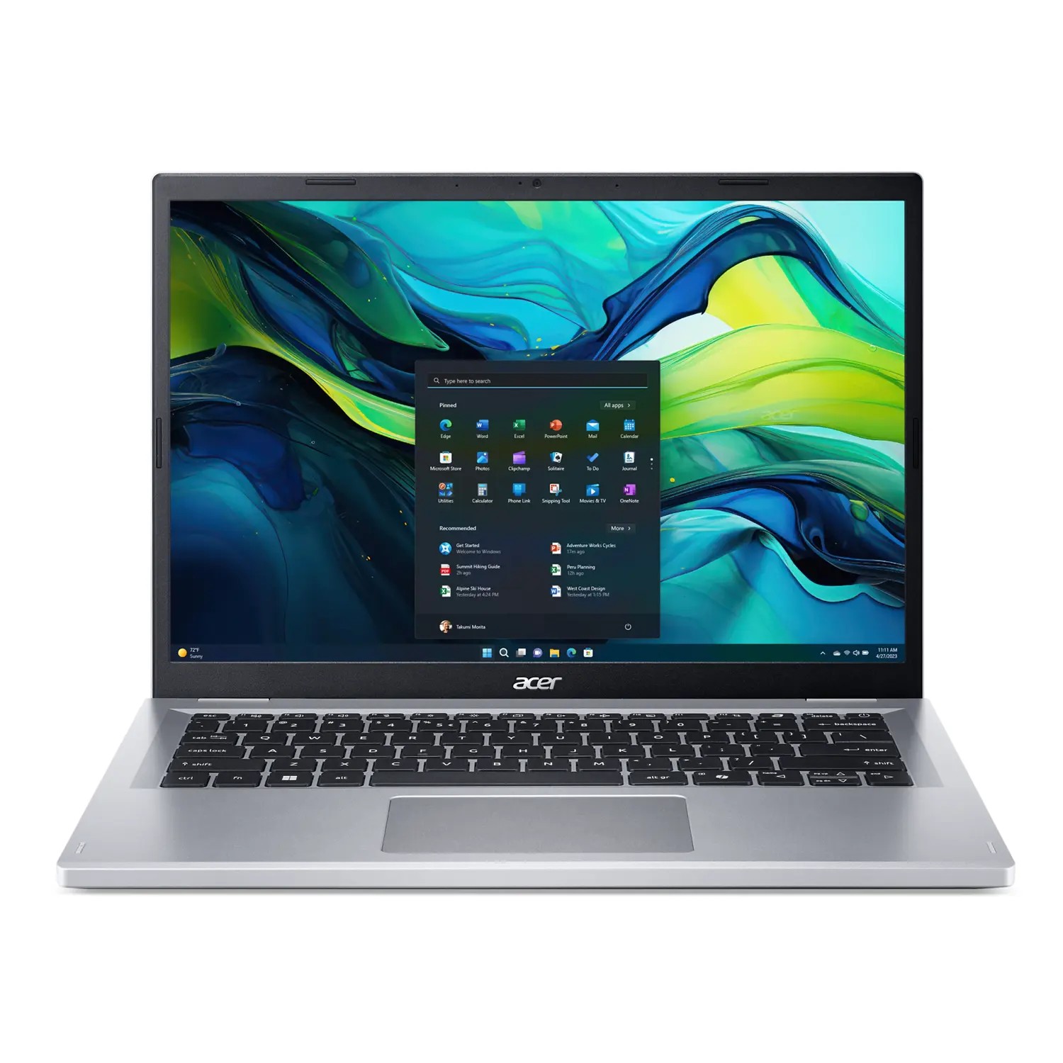 ACER Ordinateur Portable Aspire Go 14 pouces Ryzen 5 16 Go RAM 512 Go SSD QWERTY
