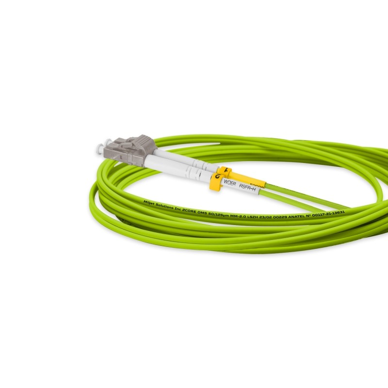ekivalan Jarretière zip 2,0mm OM5 50/125 SC-UPC/LC-UPC LSZH lime 3m