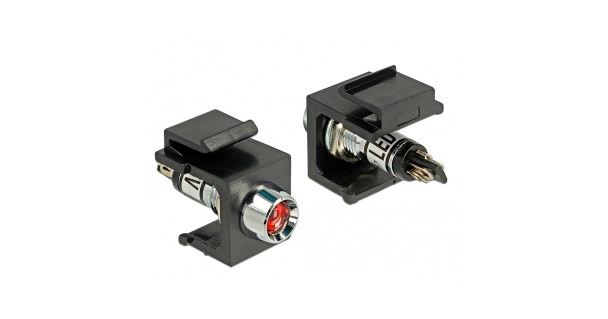DeLock Keystone LED rouge 6 V (schwarz