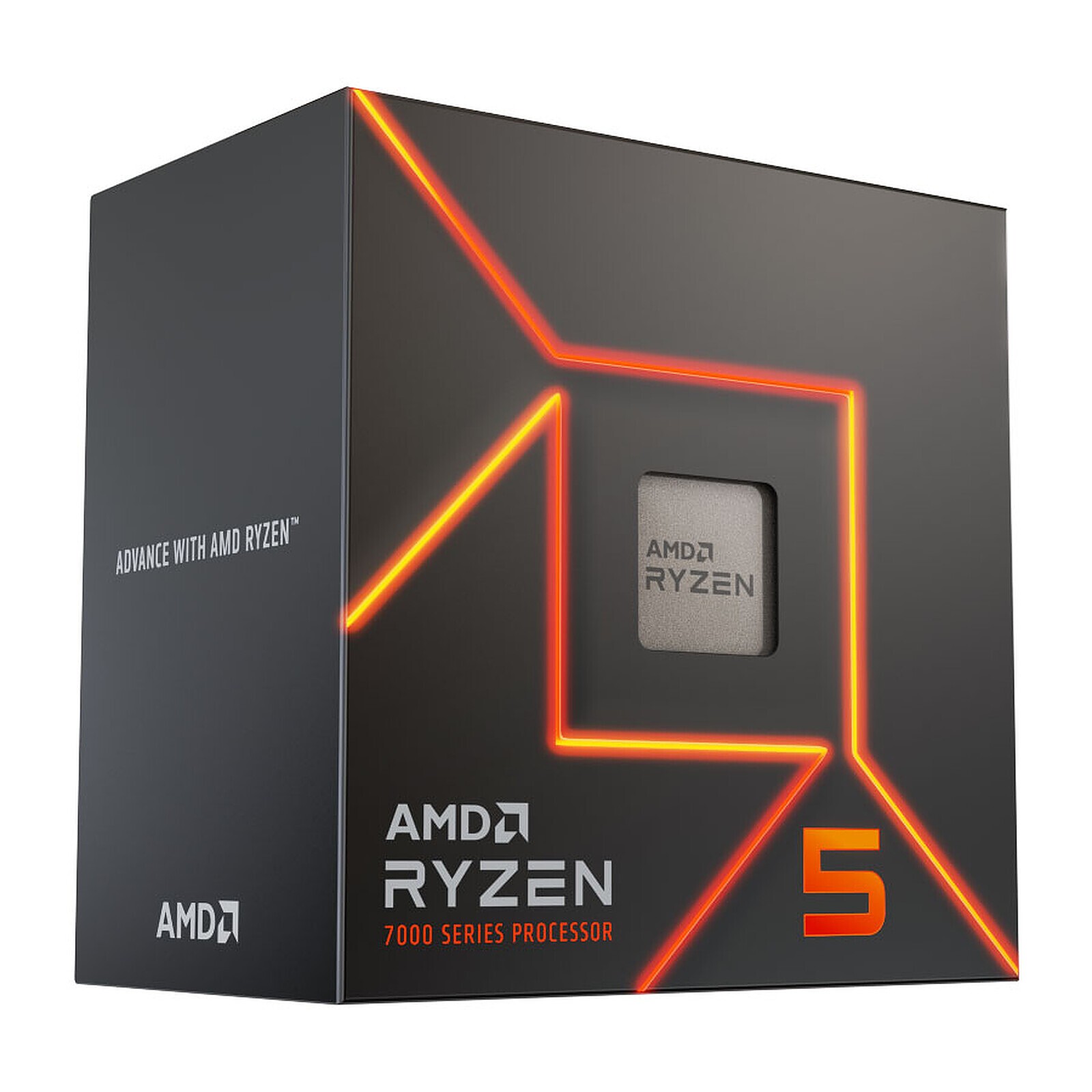 Microconcept PC AMD AMD Processeur Ryzen 5 7500F (5,0 Ghz) (Sans iGPU) Version OEM (Tray)