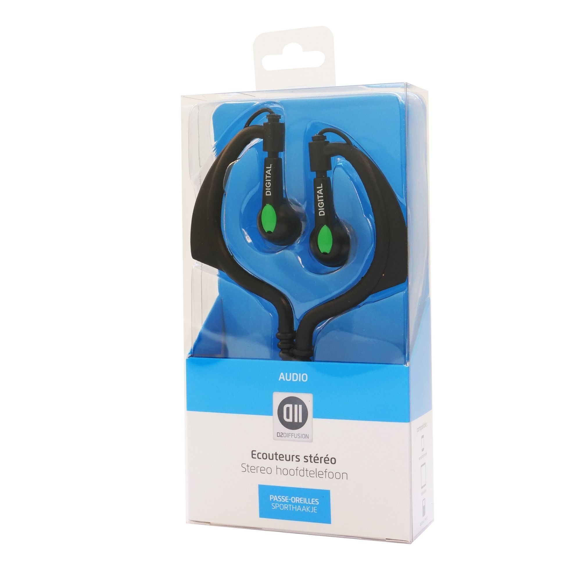 D2 Diffusion Ecouteurs Jack 3.5mm Passes oreilles