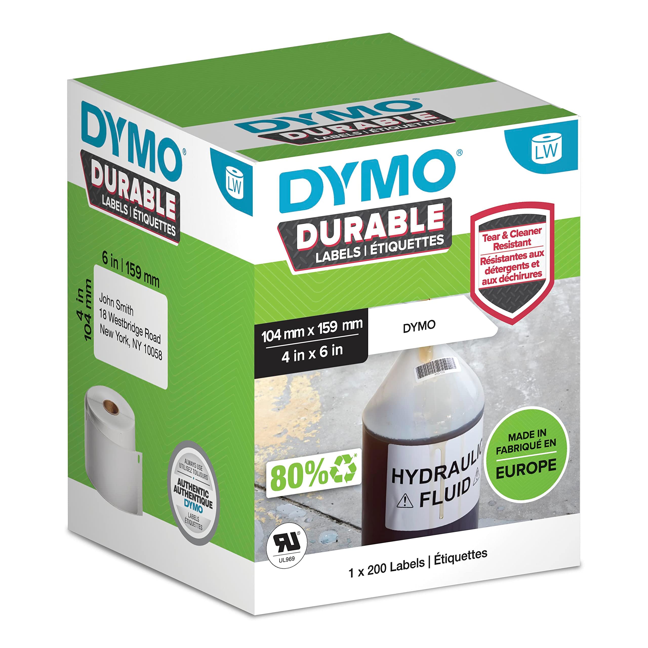 DYMO DYMO LW-Kunststoff-Etiketten 104x159mm 200 St weiß permanent