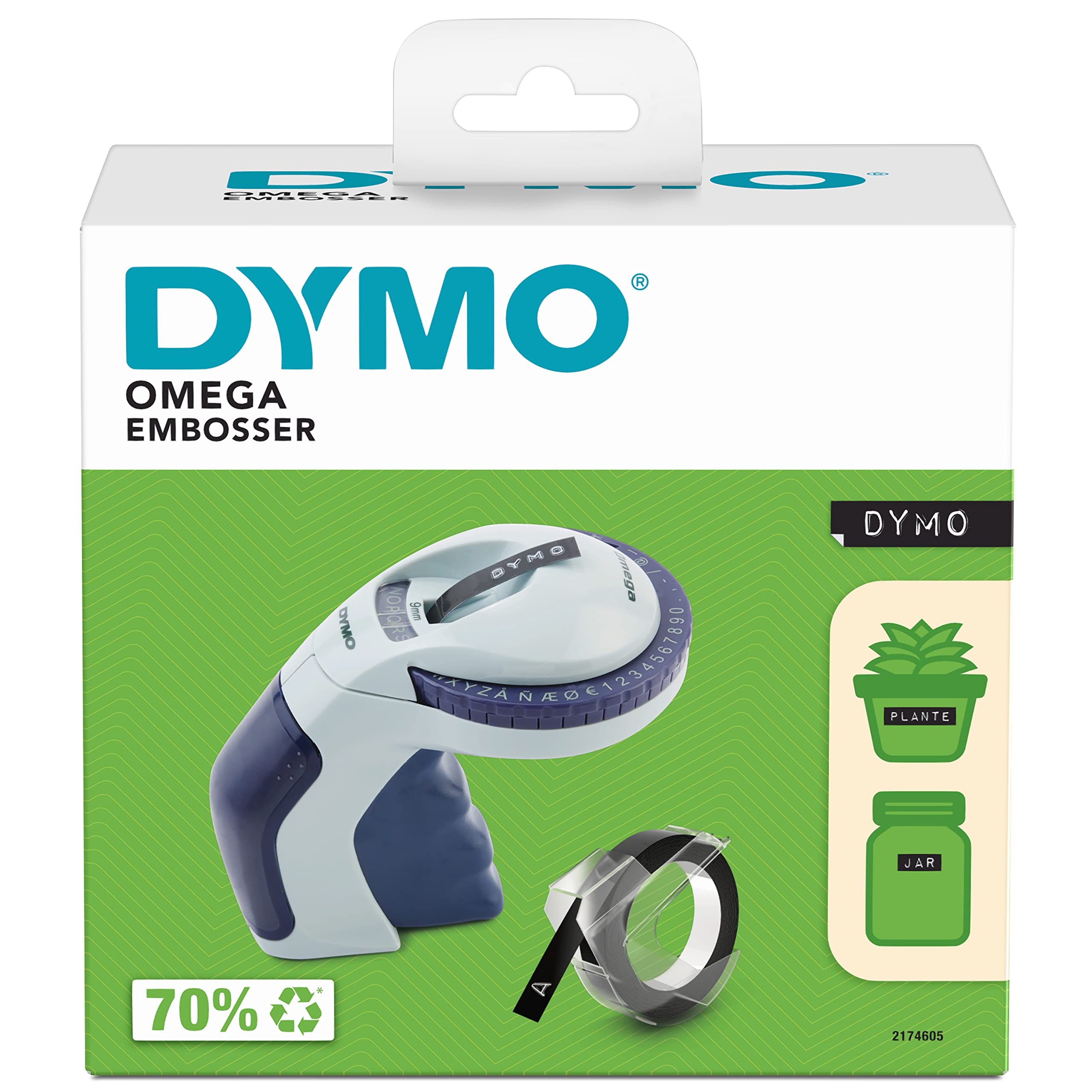 DYMO Étiqueteuse manuelle DYMO Omega avec 49 caractères, design simple et facile à utiliser