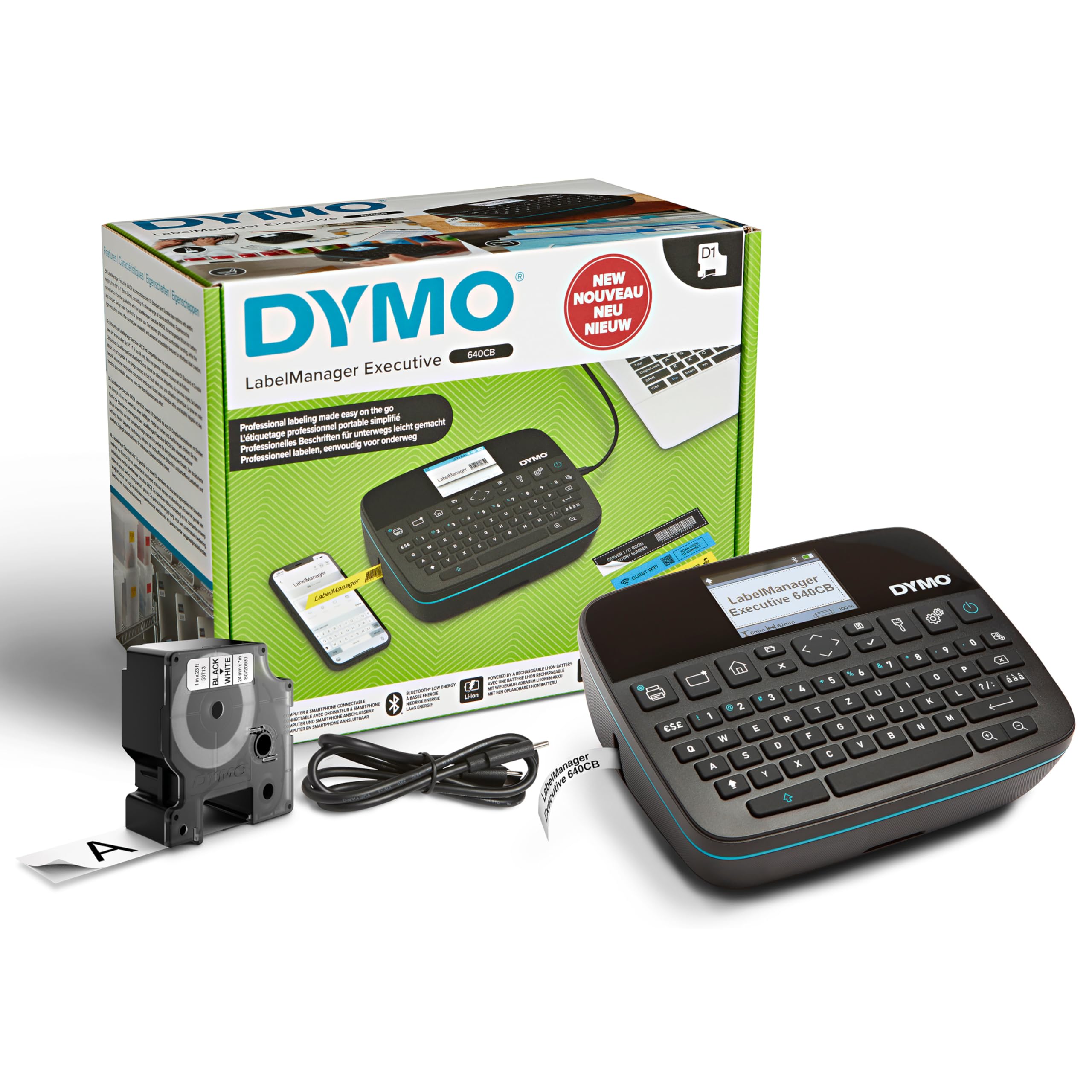DYMO DYMO LabelManager 640CB 6/9/12/19/24mm D1-Bänder Qwertz