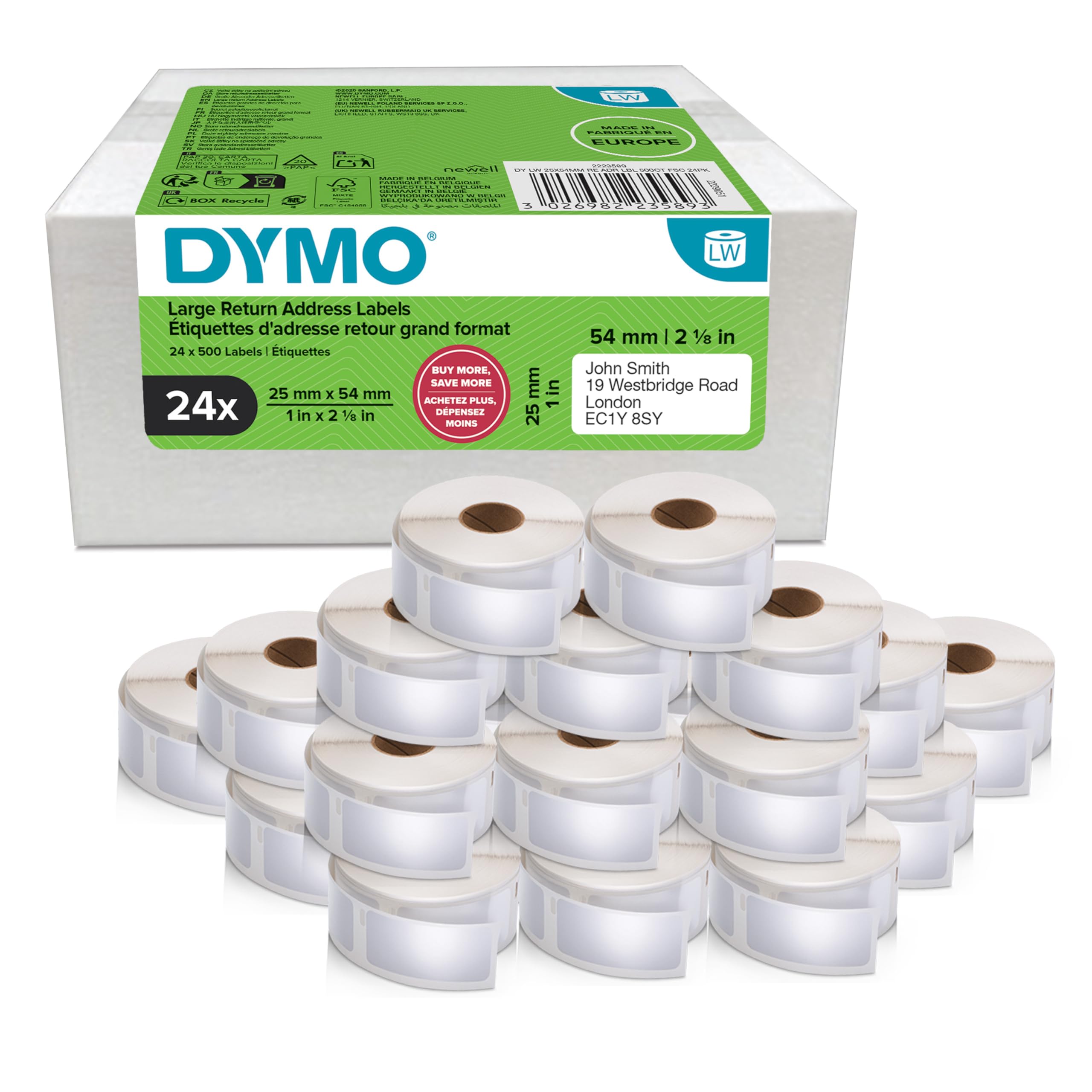 DYMO LW ADRESS LABEL 25X54MM 24 ROLLS