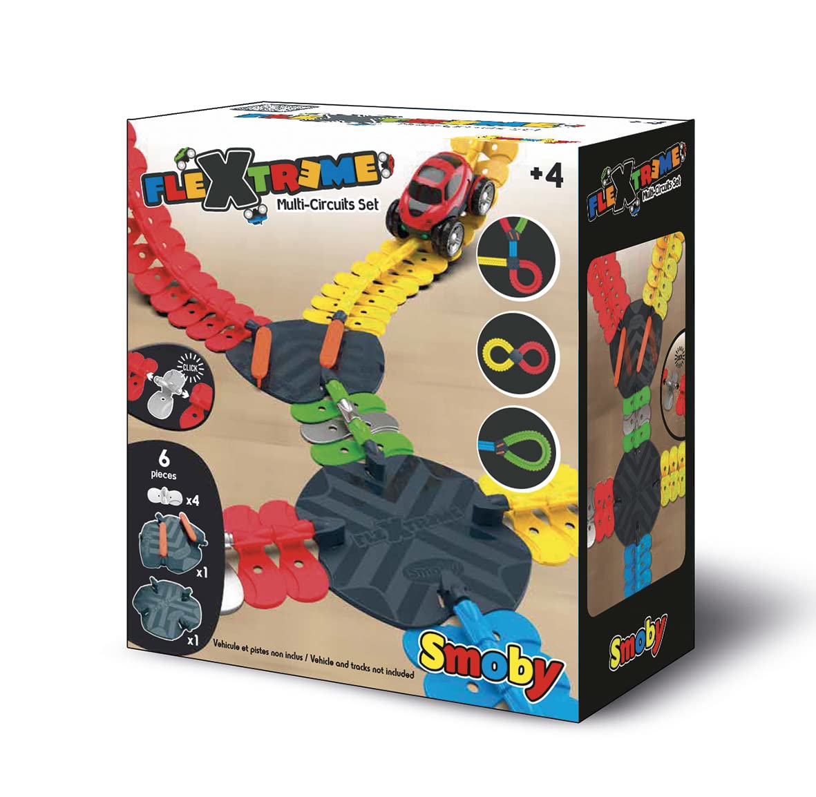 Smoby FleXtreme Multi-Rennstrecken Set Kreuzung et Weiche