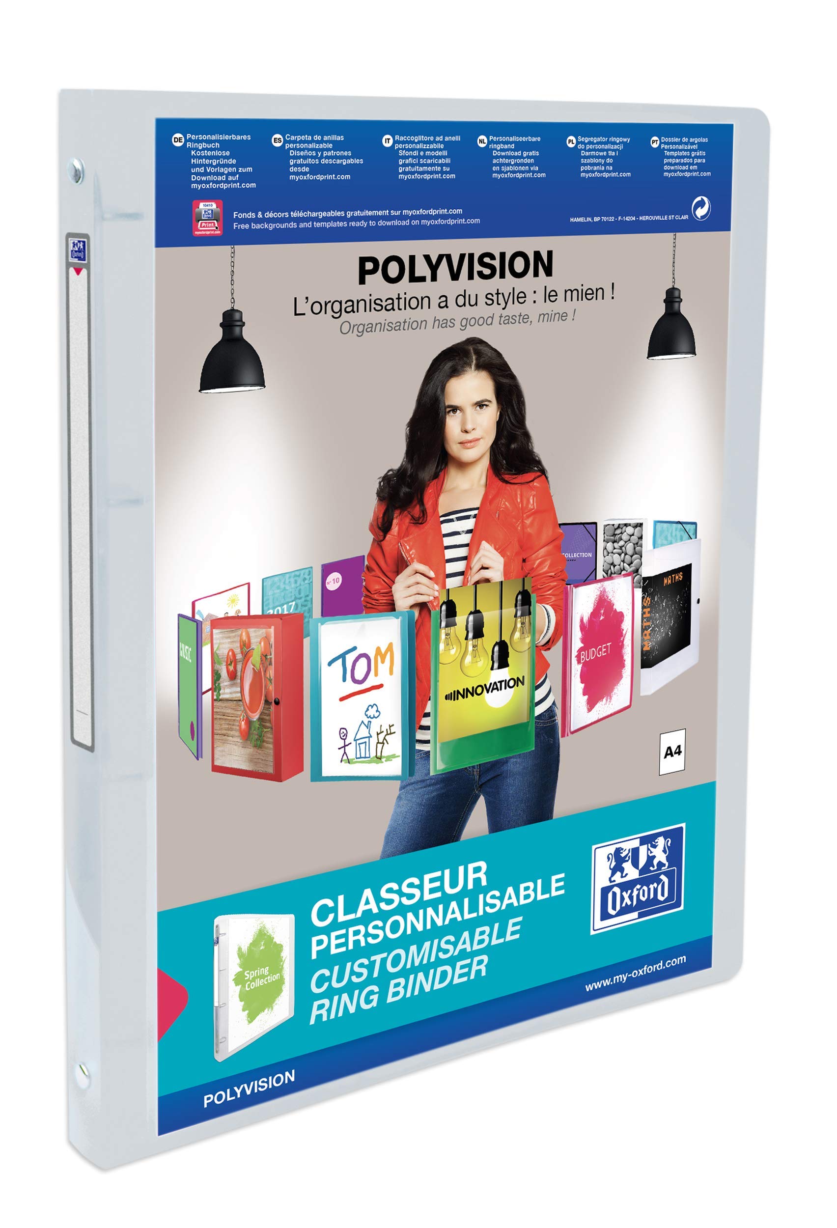 Oxford Ringbuch polyvision A4 4 Ringe Durchmesser 16 mm