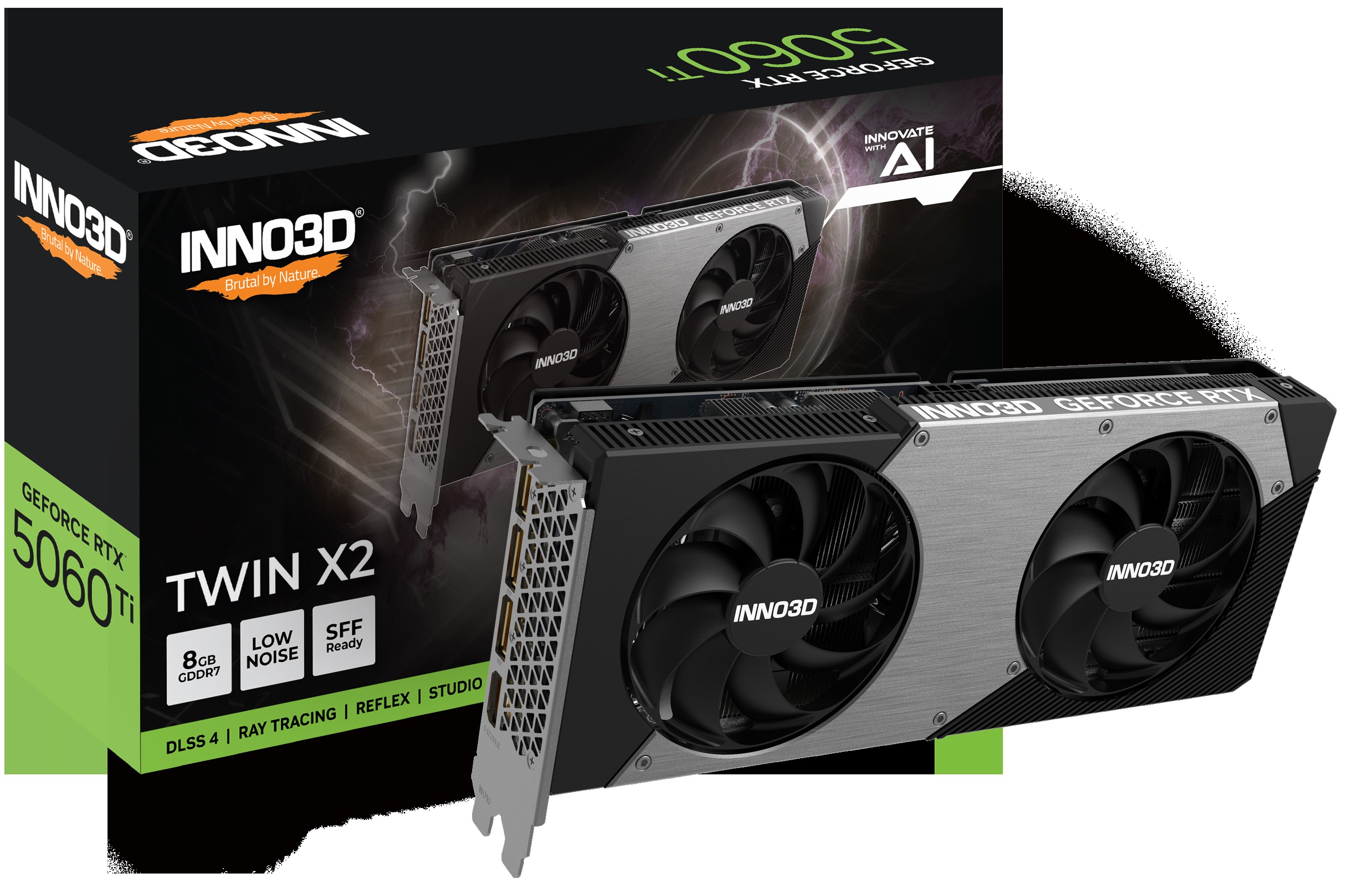 Inno3D GEFORCE RTX 5060 Ti 8Go TWIN X2 OC GDDR7 3xDP 1xHDMI