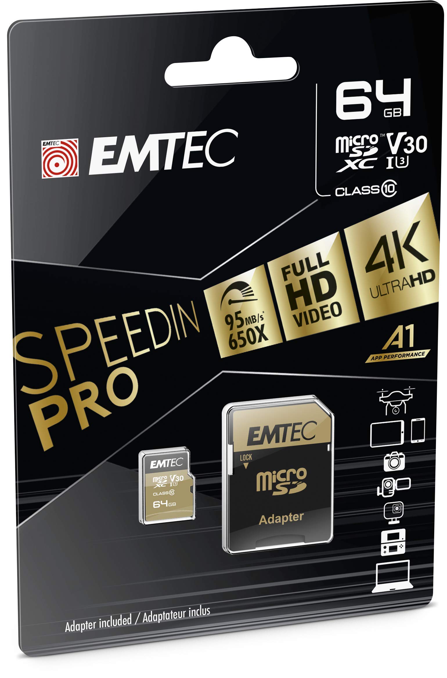 EMTEC SpeedIN PRO 64 Go microSDXC