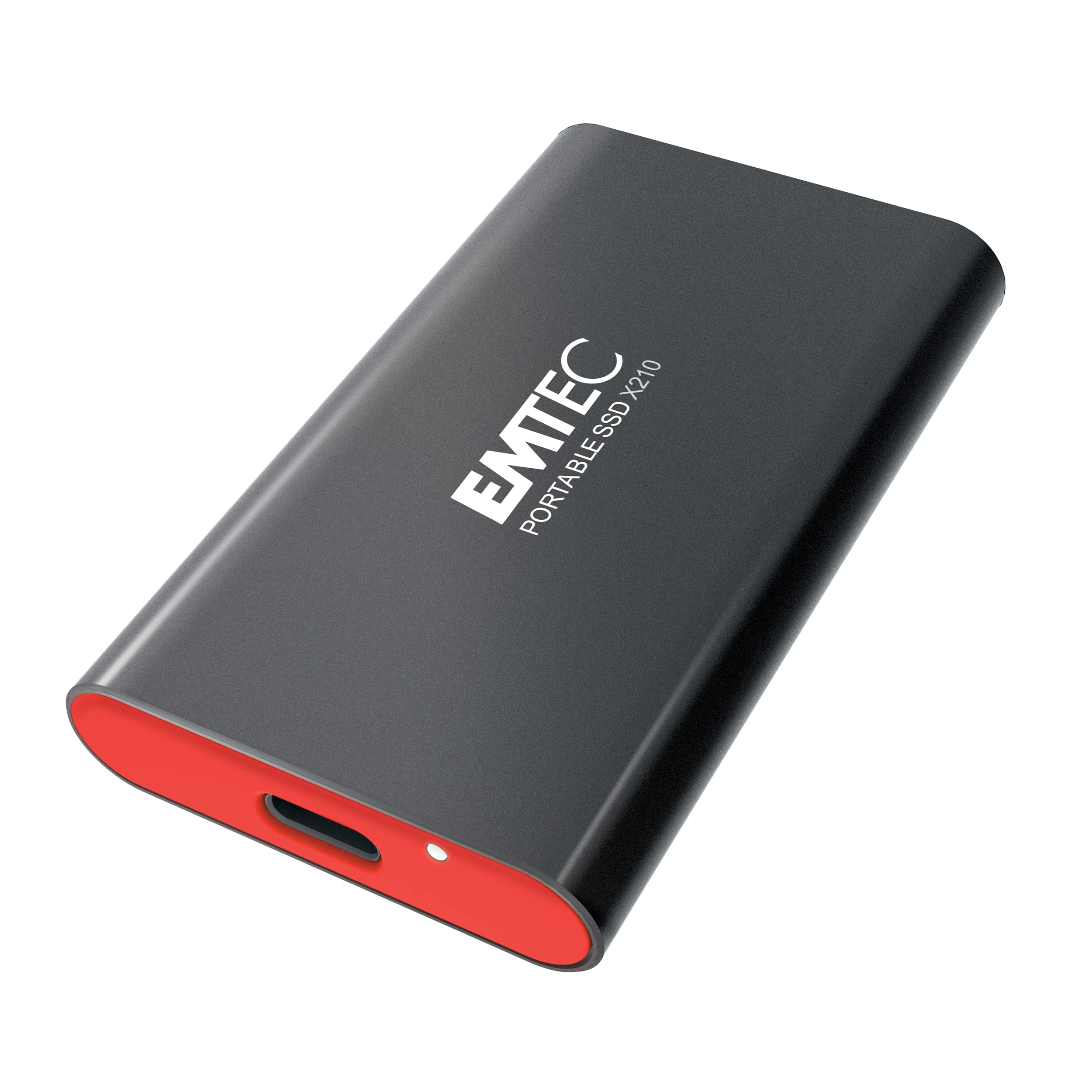 EMTEC Disque SSD externe X210 - 256Go (Noir/Rouge)