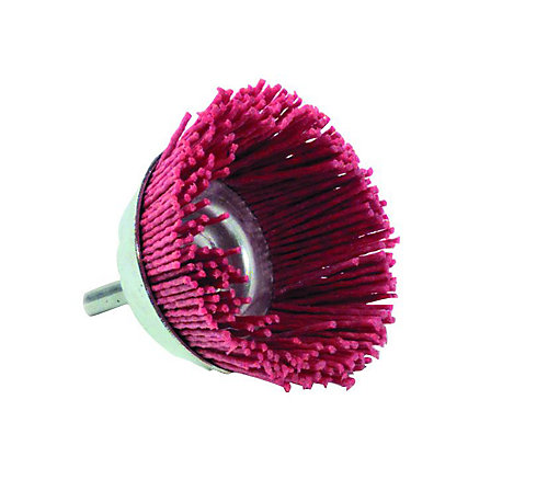 Tivoly - Brosse Coupe - Fil Nylon -D65mm - Grain : 80 - Pour Nettoyage du Bois