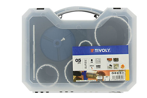 Tivoly - Coffret 6pcs Scie Cloche HM D33-83mm pour Béton Brique