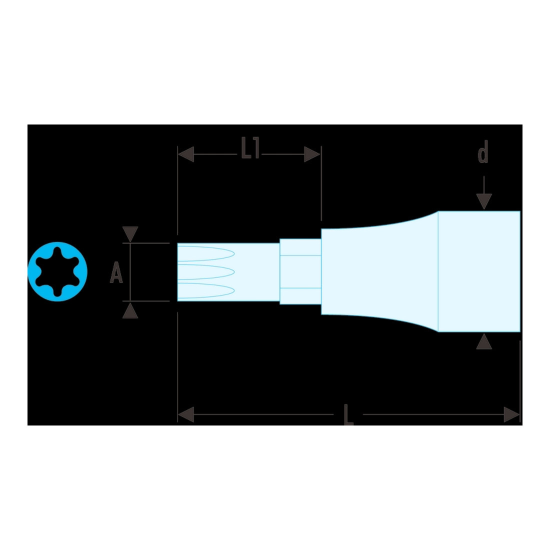 FACOM connecteur 3/8' pour Torx T30