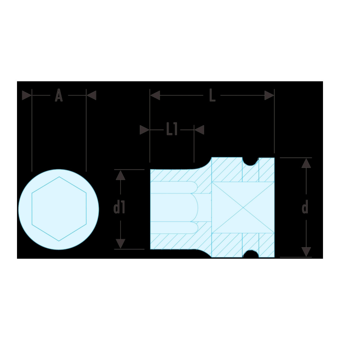 FACOM Douille IMPACT 1' 28 mm