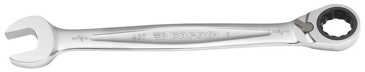 FACOM 467.7/16 Clé mixte à cliquet en pouces 7/16