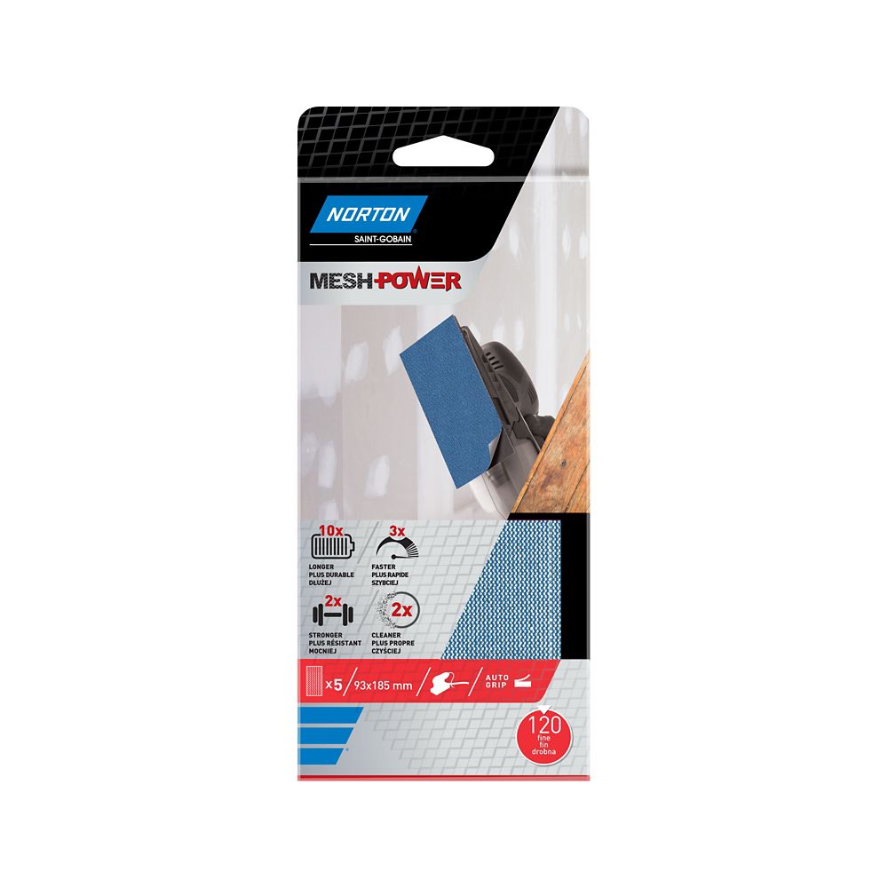 Norton Maille abrasive 1/3 93 x 185 mm, Grain 120