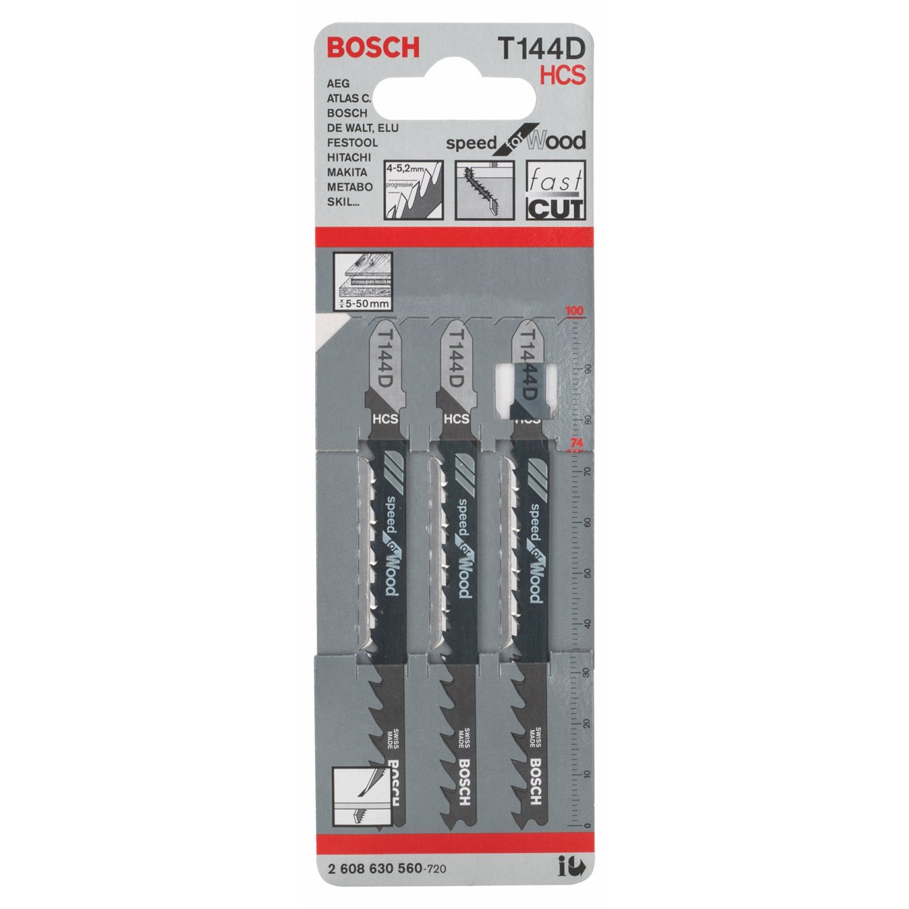 Bosch Stichsägeblatt T 144 D Speed for Wood