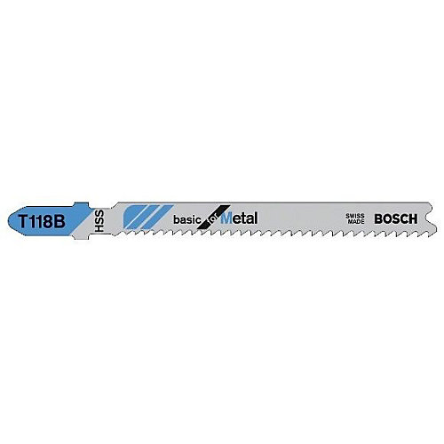 Bosch Lame de scie sauteuse T118 B Basic for Metal 5 pièces