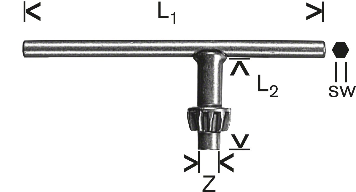 Bosch Professional Clé de rechange pour mandrins S1/G
