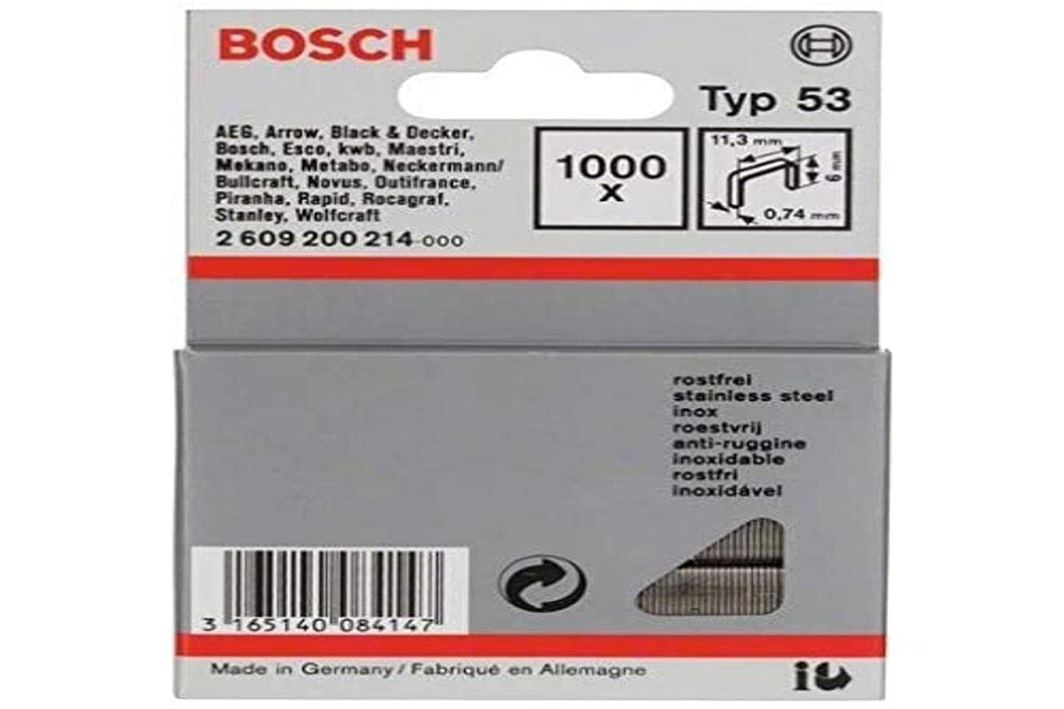 Bosch Professional Agrafe à fil fin Type 53 11,4 x 0,74 x 6 mm