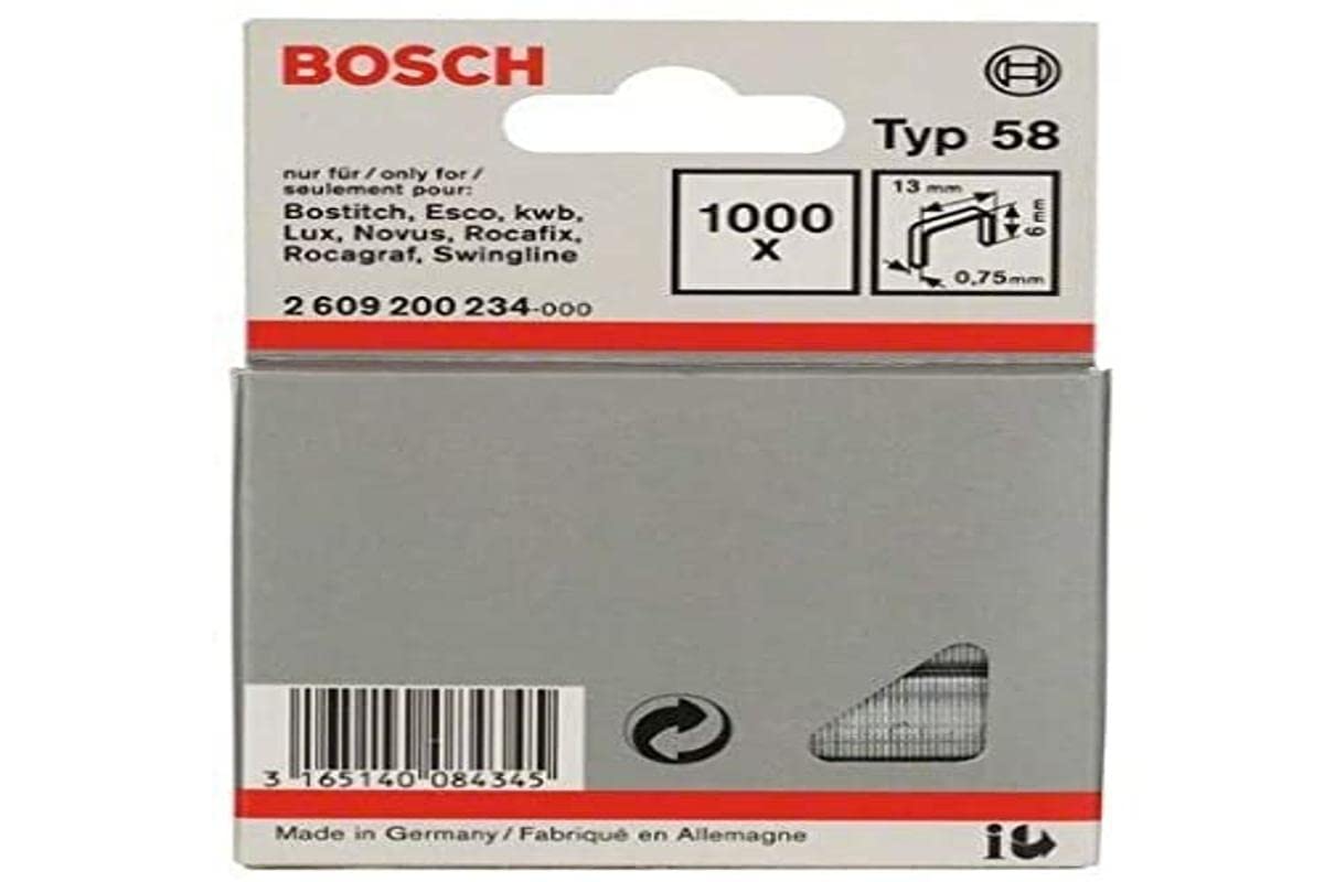 Bosch Professional - Modèle du produit : Agrafe à fil fin de type 58 13 x 0,75 x 6 mm