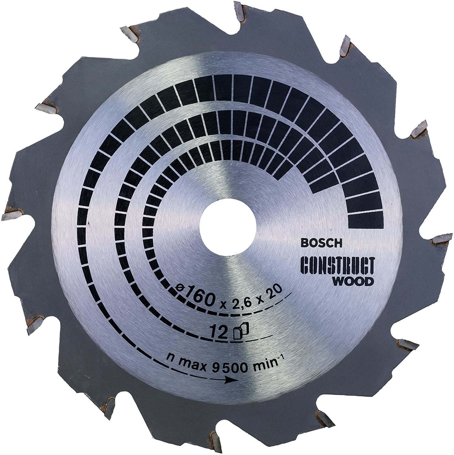 Bosch Lame de scie circulaire Construct Wood D160mm pour le bois 12 dents