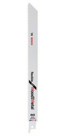 Bosch Lot de 100 lames de scie sabre pour le bois et métal S1122HF 225mm