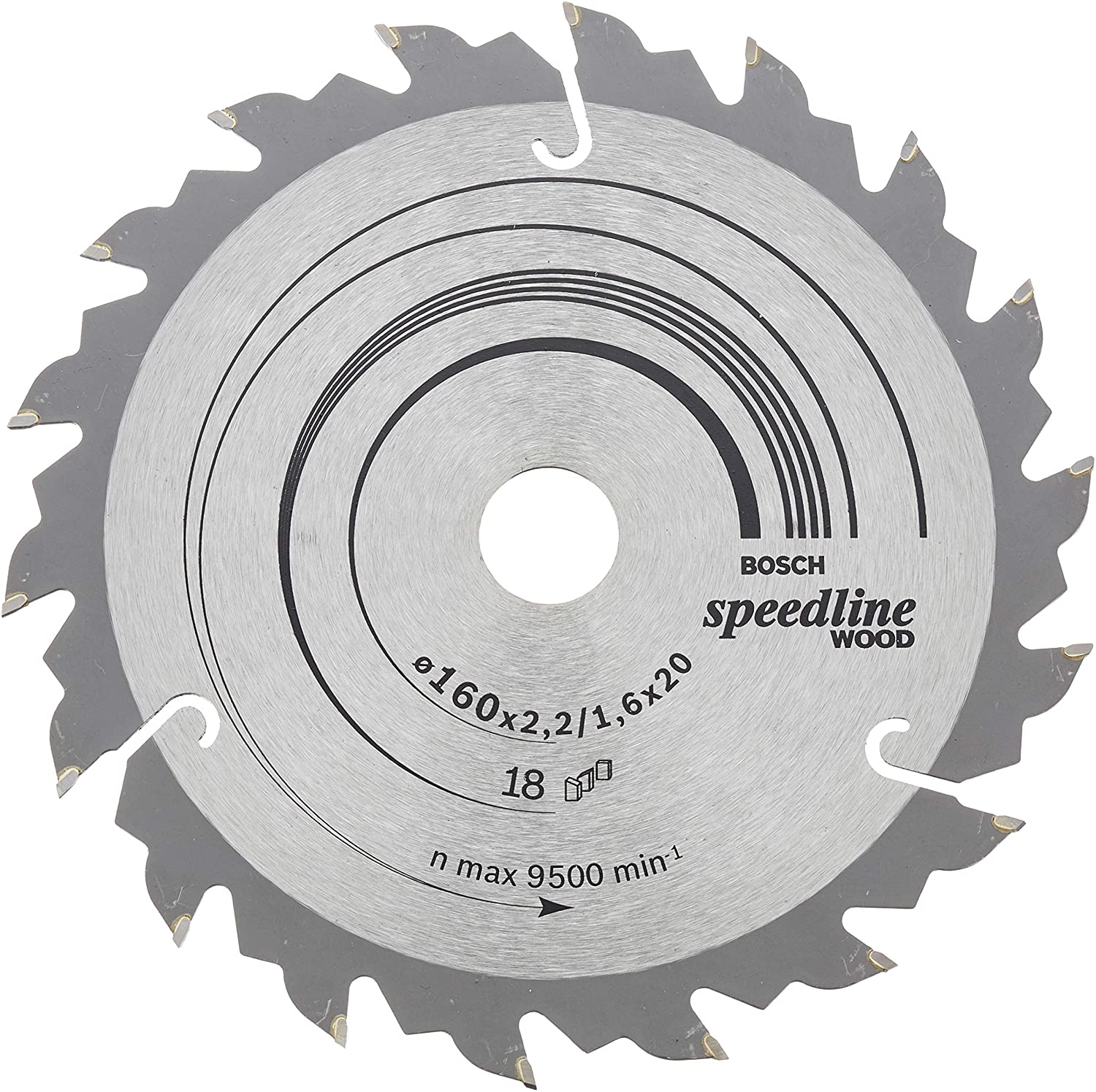Bosch Lame de scie circulaire Speedline Bois 160 x 20 x 2,2 mm 18
