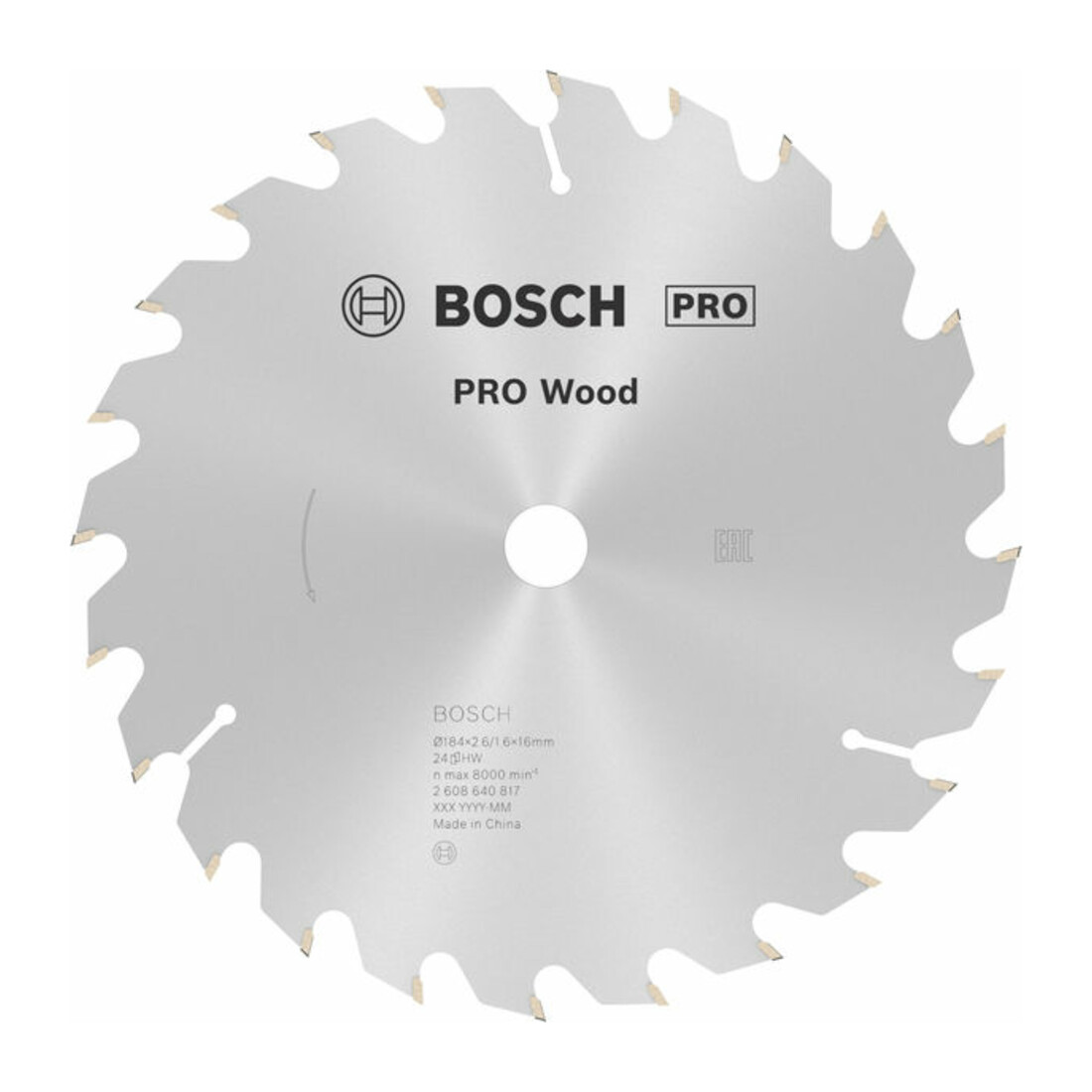 Bosch Lame de scie circulaire Optiline Wood pour scies circulaires à main 184 x 16 x 2,6 mm 24