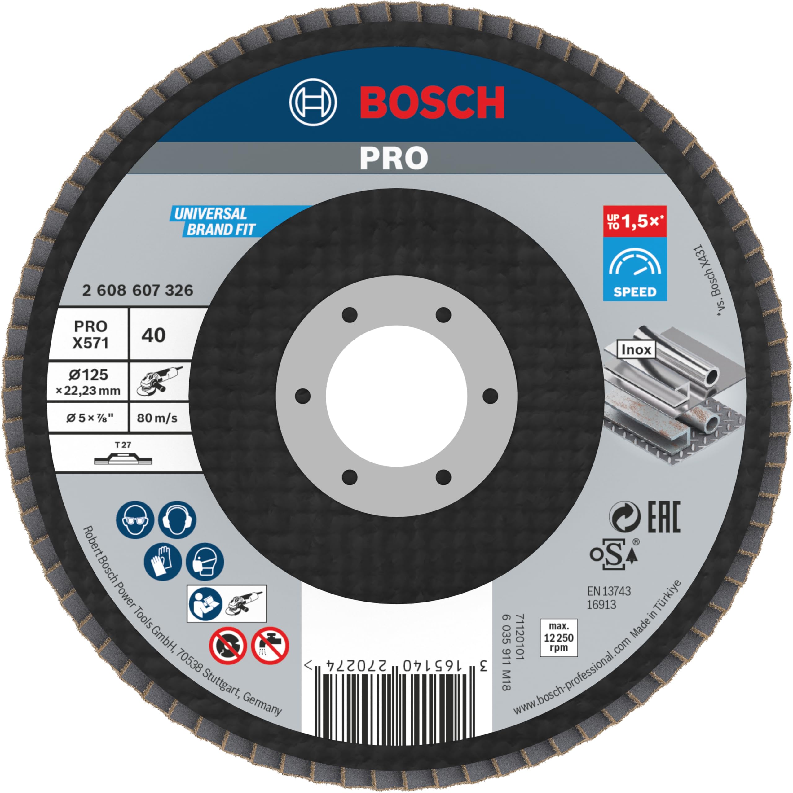 Bosch Fächerschleifscheibe X571 Best for Metal