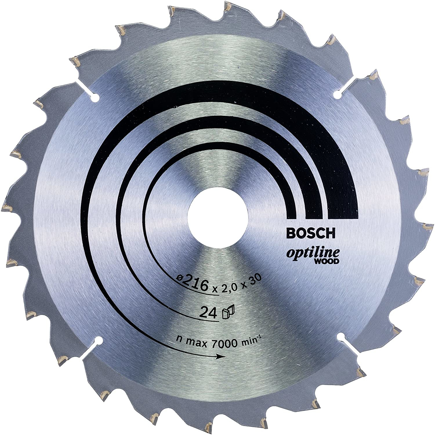 Bosch Lame de scie circulaire Optiline Wood pour scies à onglet et à tronçonner 216 x 30 x 2,0 mm 24