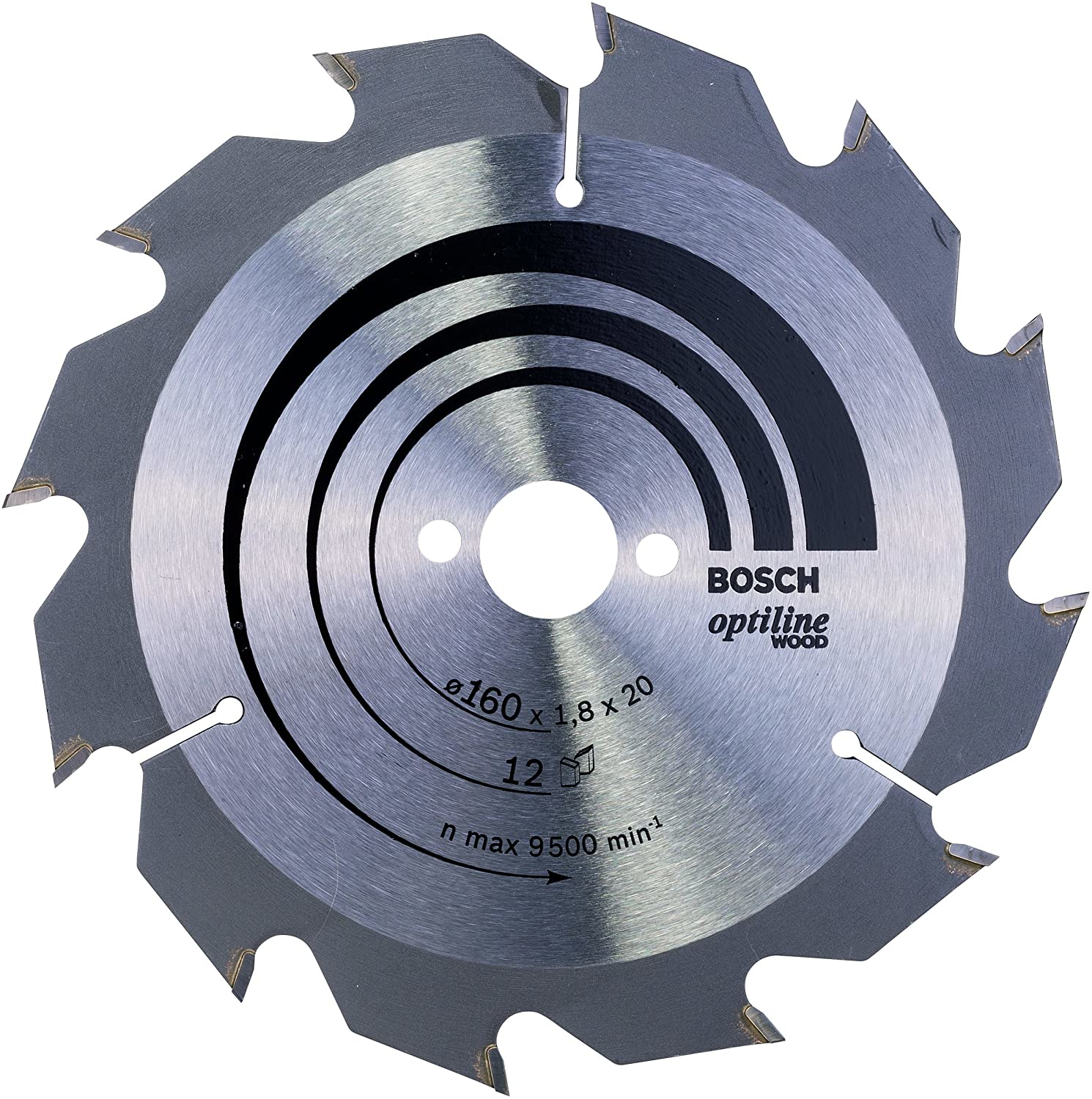 Bosch Lame de scie circulaire 160x20x1,8mm pour le bois 12 dents