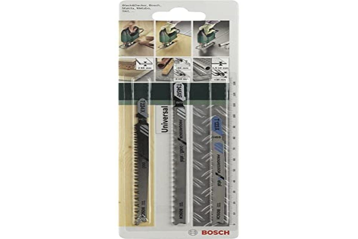 Bosch Professional Lot de 3 lames pour Scie sauteuse Queue Progressor T