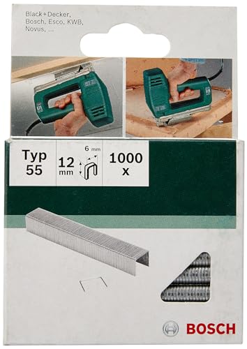 Bosch Professional Set de 1000 agrafes à dos étroit Type 55