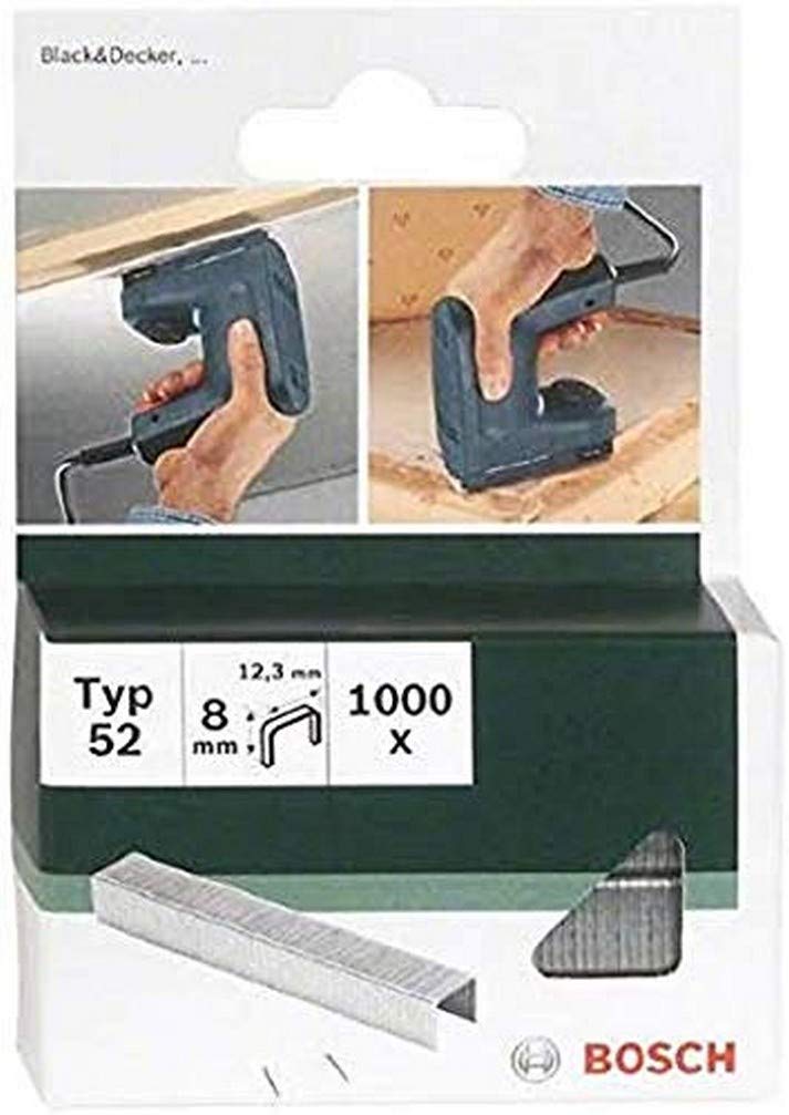 Bosch Professional Set de 1000 agrafes à fil plat Type 52