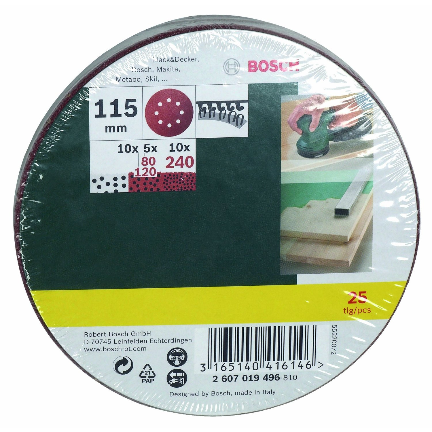 Bosch Schleifblatt-Set pour Exzenter-Schleifer