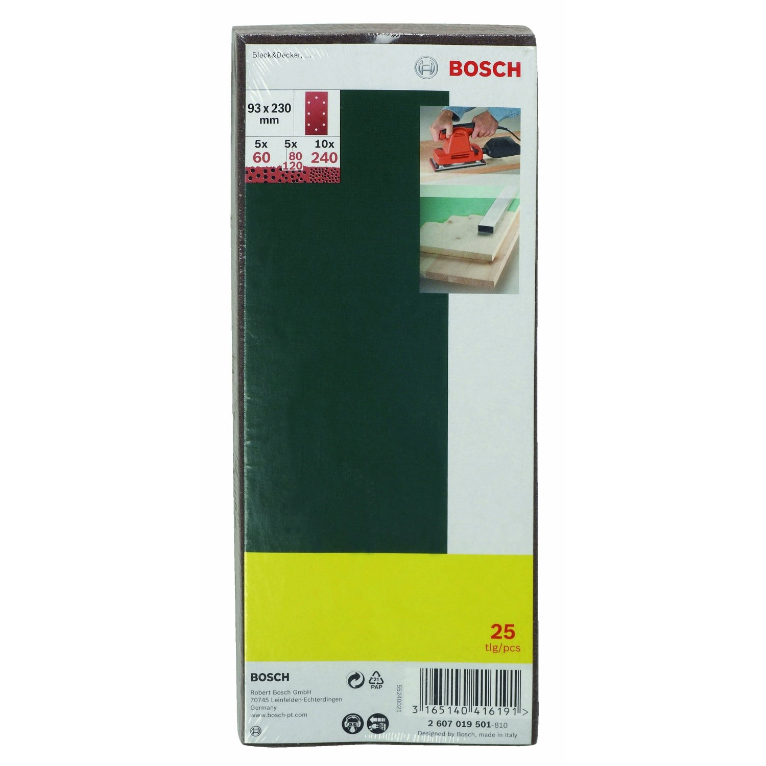Bosch Schleifblatt-Set pour Schwingschleifer