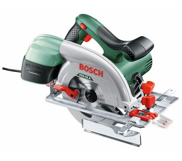 Bosch Home And Garden Scie circulaire PKS 55A 1200W + boîtier récupération