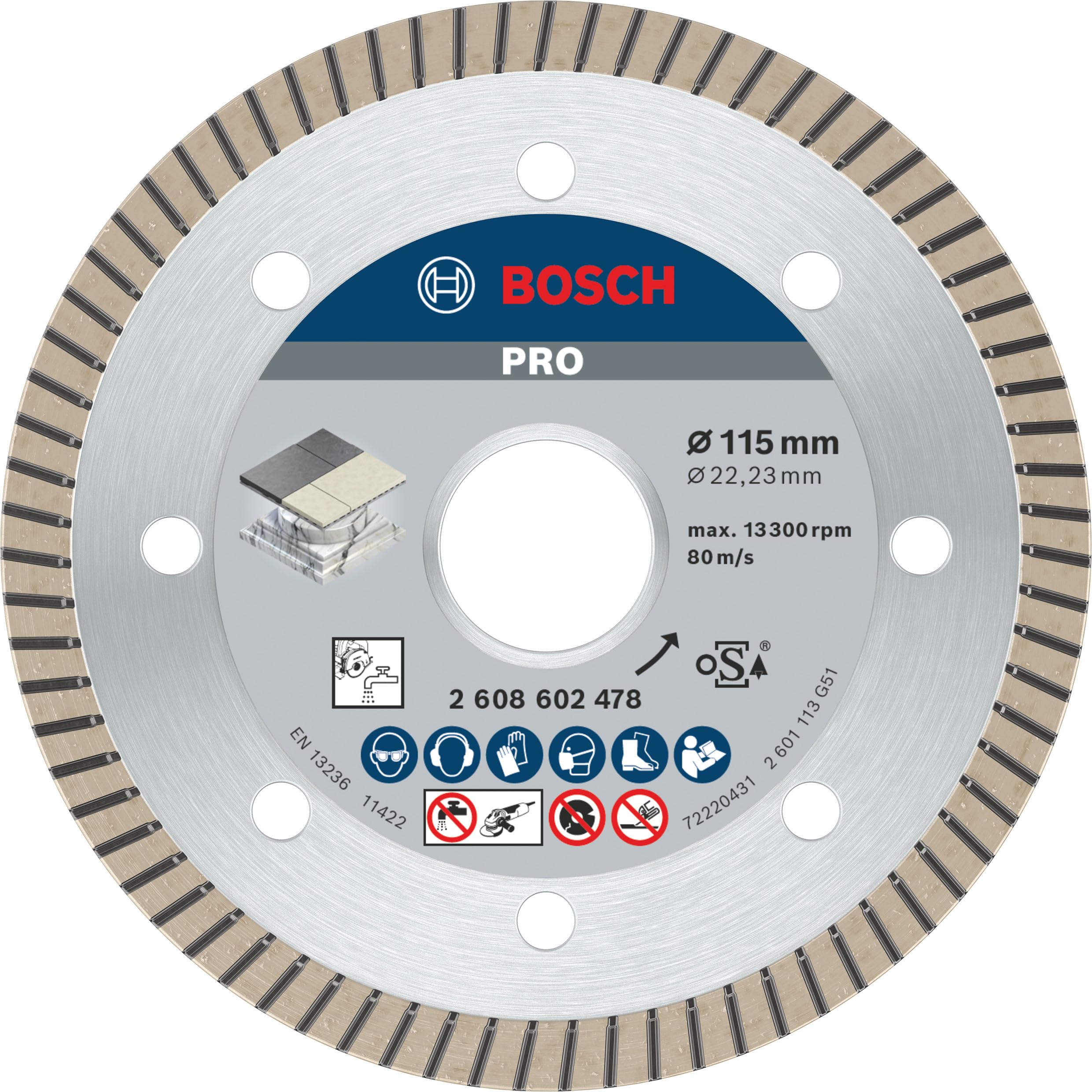 Bosch Disque à tronçonner diamant Best for Ceramic Extra Clean Turbo