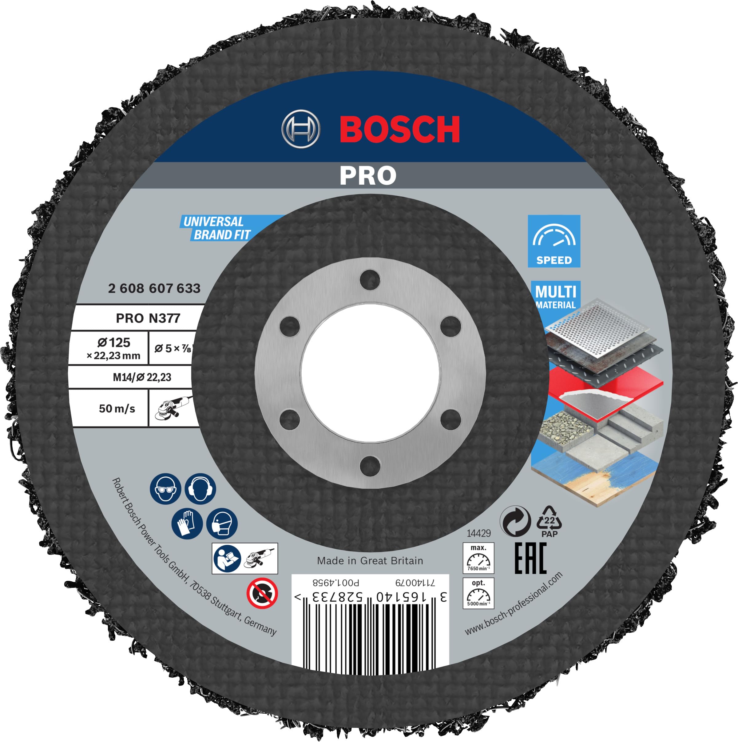 Bosch Professional 2608607633 Disque de Nettoyage
